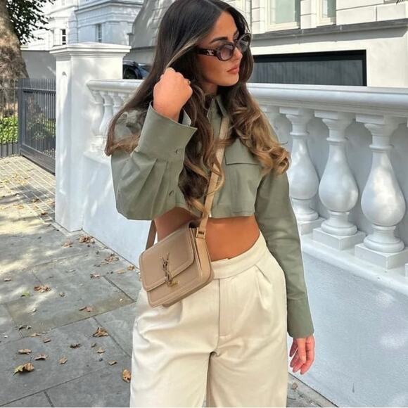 ZARA BLOGGER FAVORITE FULL-LENGTH FLARED PANTS - Picture 3 of 13